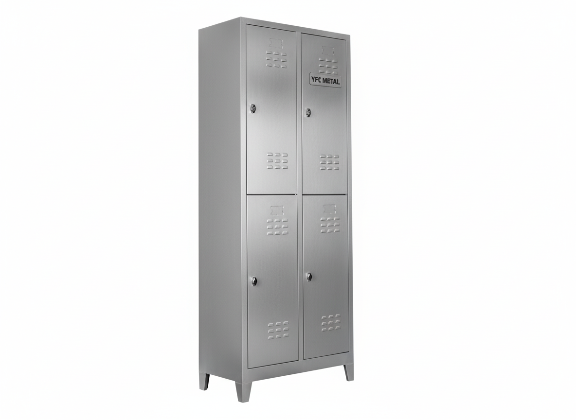 Paslanmaz Dört Kapılı Soyunma Dolabı